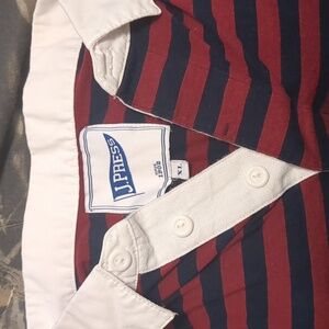 J. Press Navy And Crimson Rugby Shirt